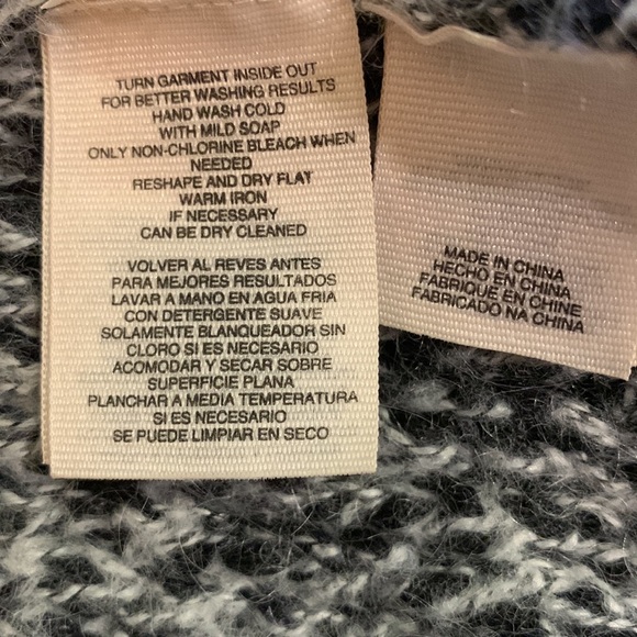 NWOT Rachel Roy Black and White Knit Cotton Mohair Blend Sweater Size XL - Picture 3 of 6